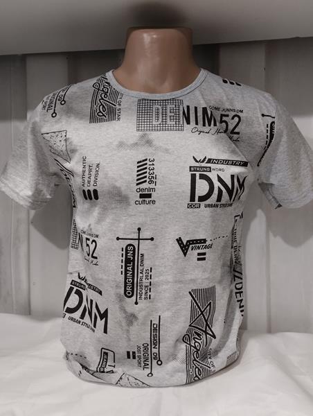 Футболка Panda (M-2XL) 1627 grey (лето)