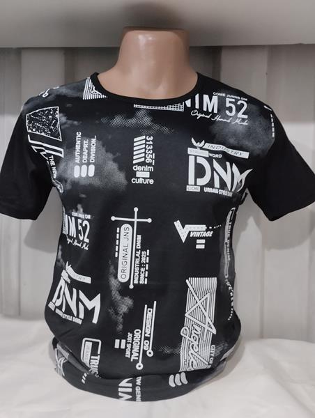 Футболка Panda (M-2XL) 1628 black (лето)