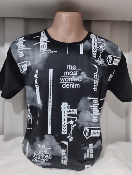 Футболка Panda (M-2XL) 1638 black (лето)