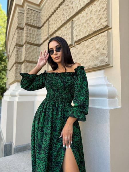 Платье Arina (42-48) 1513 green (деми)