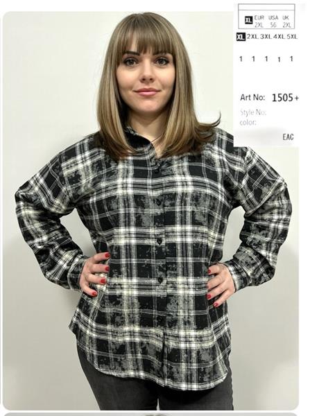 Рубашка BASE (XL-5XL) 1505+ black (деми)