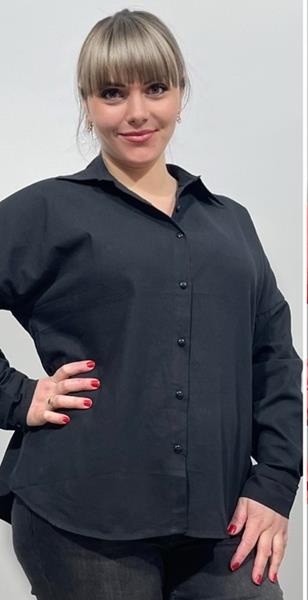 Рубашка BASE (XL-4XL) 263+ black (деми)