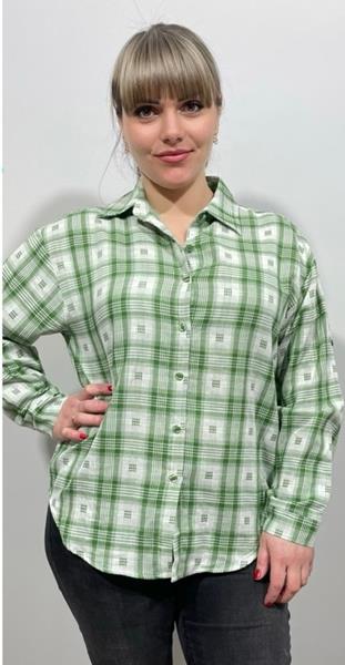 Рубашка BASE (XL-5XL) 504+ green (деми)
