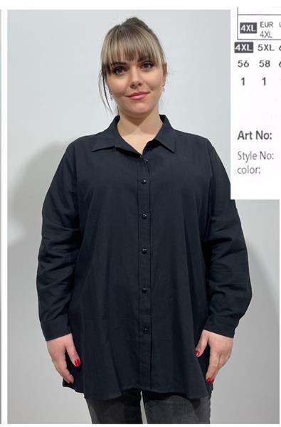 Рубашка BASE (4XL-7XL) C002+ black (деми)
