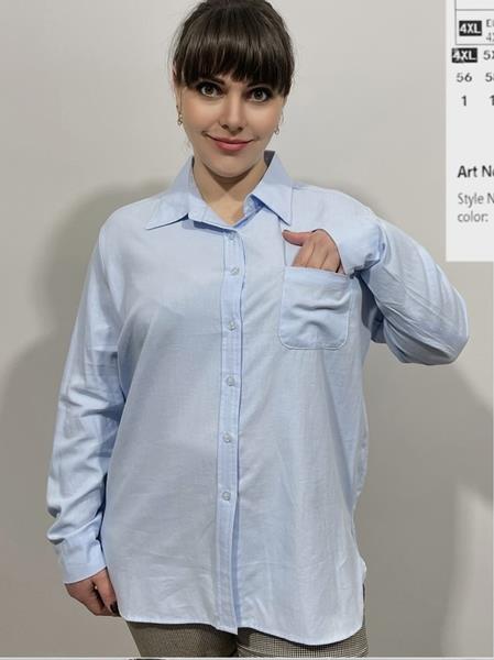 Рубашка BASE (4XL-7XL) C1302+ l.blue (деми)