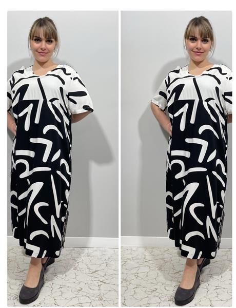 Платье BASE (2XL-6XL) CL9075 black (лето)