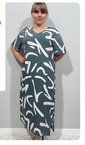 Платье BASE (2XL-6XL) CL9075 grey (лето)