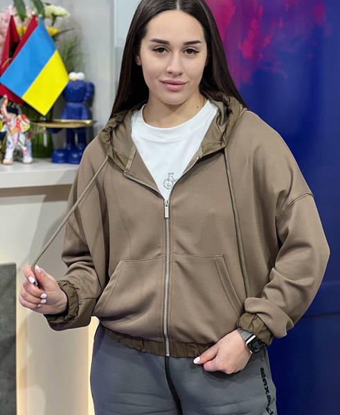 Кофта спорт Dalkosti Shop (42-48) 25120 khaki (деми)