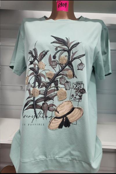 Футболка Gertie (S-2XL) 6809 mint (лето)