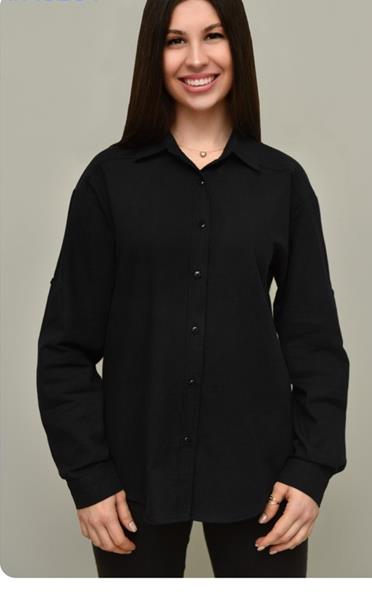 Рубашка BASE (42-50) A3013 black (деми)