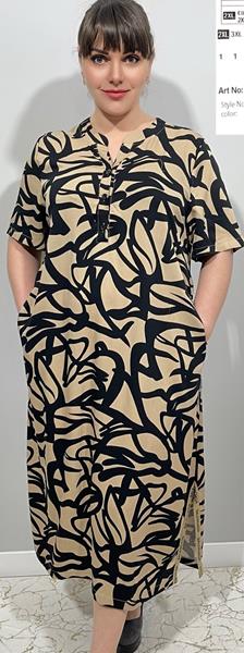 Платье BASE (2XL-6XL) CL727 beige (лето)