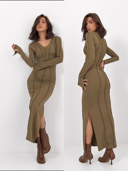 Платье Dalkosti Shop (XS-M) DS422 khaki (деми)
