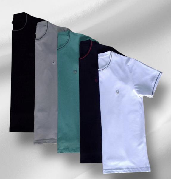 Футболка Dogan (M-2XL) DG466 black-grey (лето)