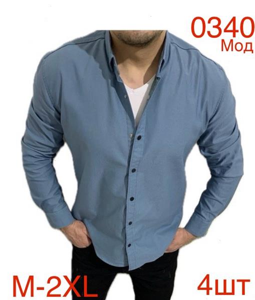 Рубашка Надийка (M-2XL) 0340-1 l.blue (деми)