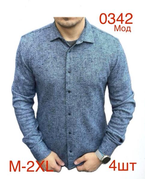 Рубашка Надийка (M-2XL) 0342 l.blue (деми)