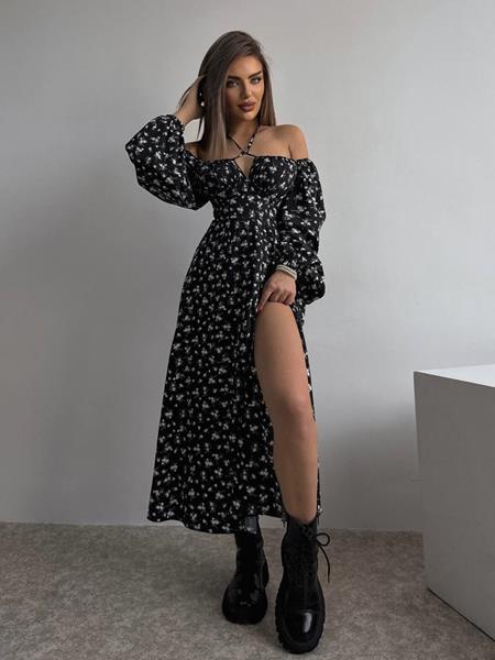 Платье Funny Love (42-46) 2070 black (деми)