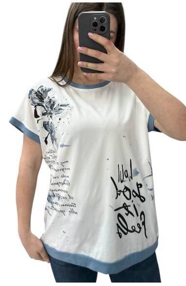 Футболка Novetly Store (48-56) 25017 white-l.blue (лето)