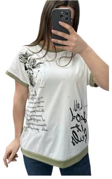 Футболка Novetly Store (48-56) 25017 white-mint (лето)