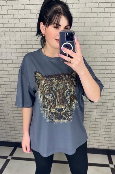 Футболка LeVisha (S-L) 250101 grey (лето)