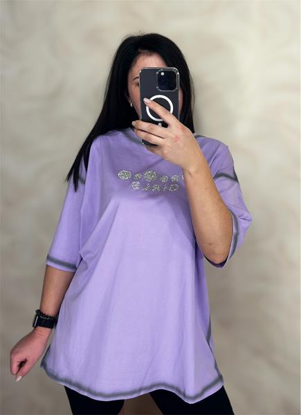 Футболка LeVisha (S-L) 25105 lilac (лето)