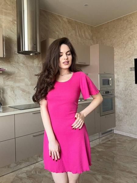 Платье Arina (42-48) 3076 crimson (лето)