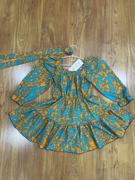 Платье Dingo (110-134) 272 l.blue-orange (деми)
