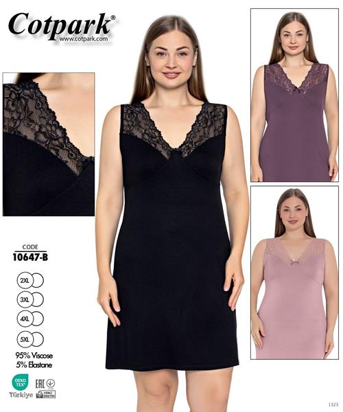 Ночнушка Romeo life (52-58) 10647B black (лето)