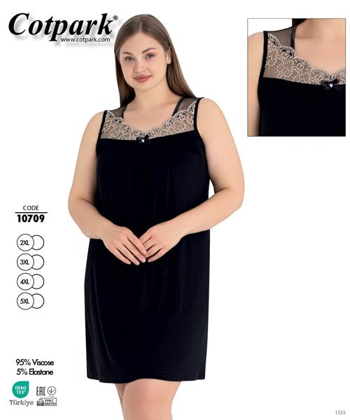 Ночнушка Romeo life (52-58) 10709 black (лето)