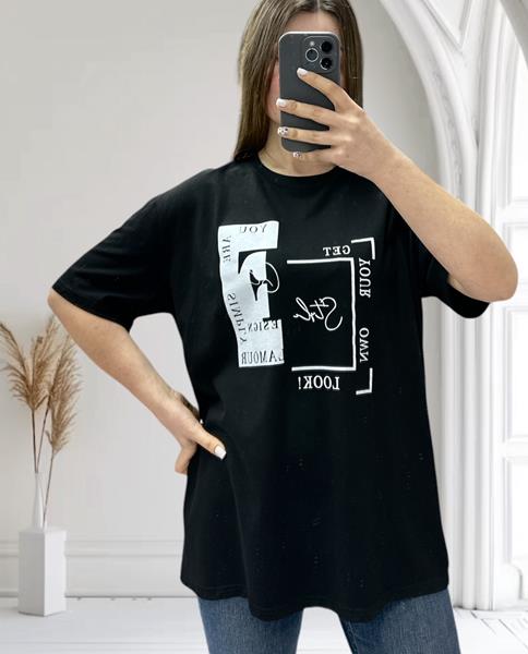 Футболка G.L.S.A (44-54) 25060 black (лето)