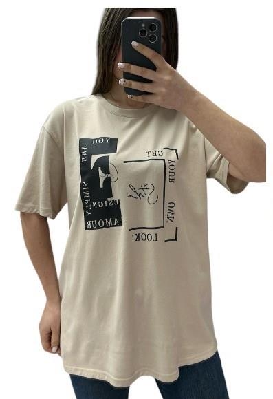 Футболка G.L.S.A (44-54) 25060 beige (лето)