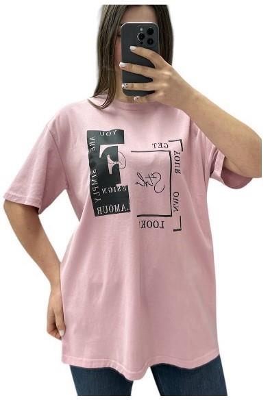 Футболка G.L.S.A (44-54) 25060 pink (лето)