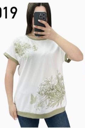 Футболка G.L.S.A (48-56) 25019 white-mint (лето)