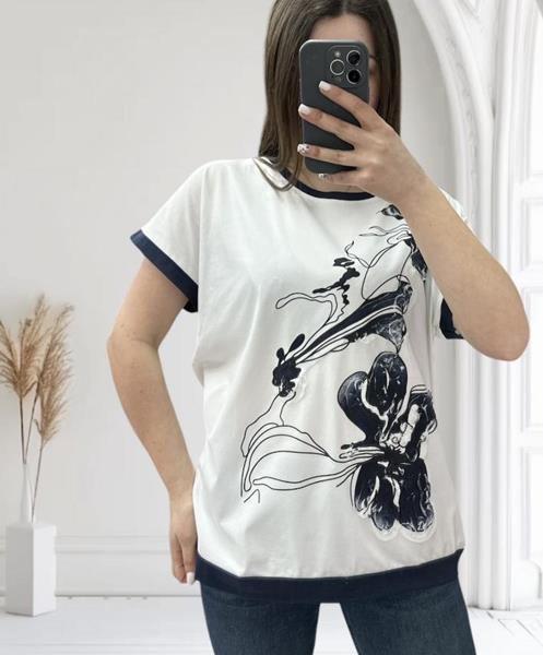 Футболка G.L.S.A (48-56) 25018 white-navy (лето)