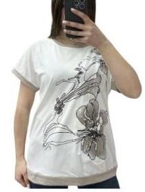 Футболка G.L.S.A (48-56) 25018 white-beige (лето)