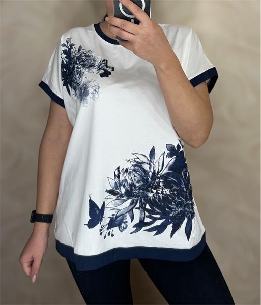 Футболка Shipi (M-2XL) 25019 white-navy (лето)