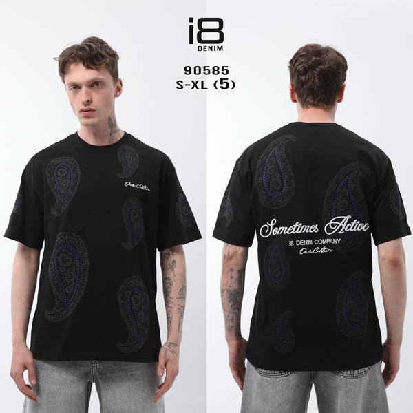 Футболка Three Black (S-XL) 90585 black (лето)