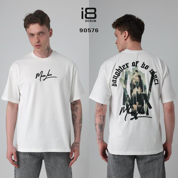 Футболка Three Black (S-XL) 90576 white (лето)