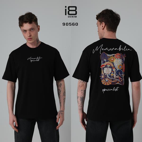 Футболка Three Black (S-XL) 90560 black (лето)
