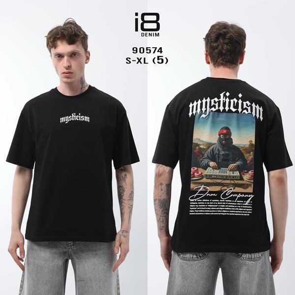 Футболка Three Black (S-XL) 90574 black (лето)