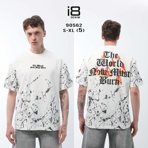 Футболка Three Black (S-XL) 90562 white (лето)