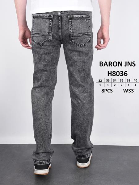 Джинсы God Baron (32-40) 8036 grey (деми)