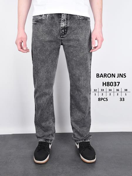 Джинсы God Baron (32-38) 8037 grey (деми)