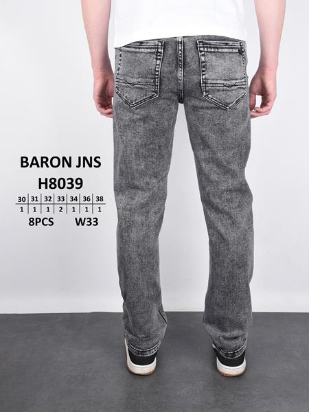 Джинсы God Baron (30-38) 8039 grey (деми)