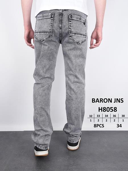 Джинсы God Baron (32-38) 8058 grey (деми)