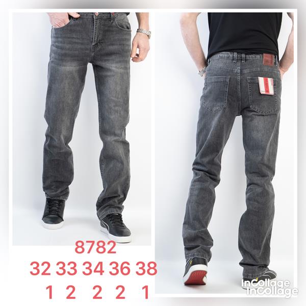 Джинсы God Baron (32-38) 8782 grey (деми)