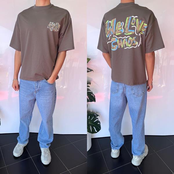 Футболка Three Black (S-2XL) 2005 grey (лето)