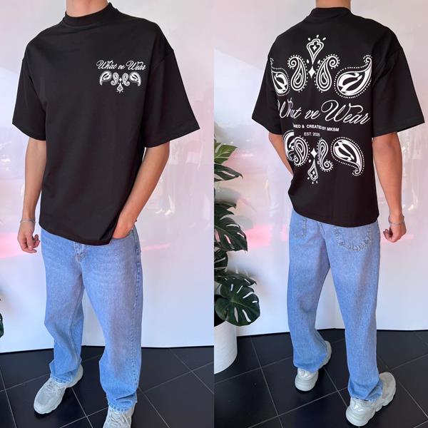 Футболка Three Black (S-2XL) 2007 black (лето)