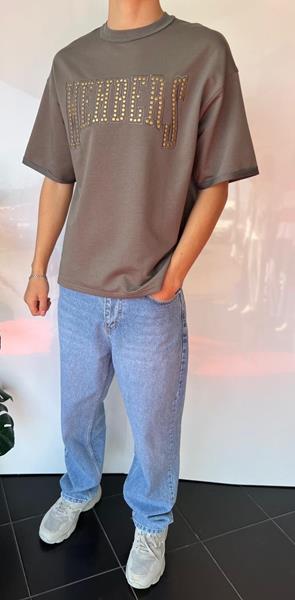 Футболка Three Black (S-2XL) 2024 grey (лето)