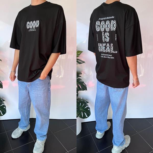 Футболка Three Black (S-XL) 2051 black (лето)
