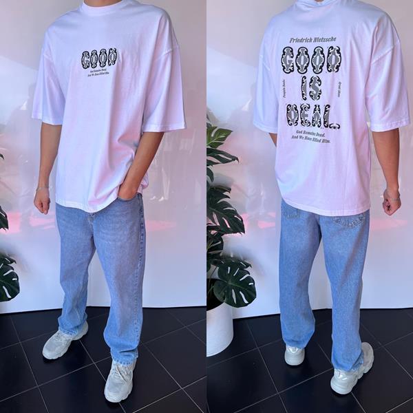Футболка Three Black (S-XL) 2052 white (лето)